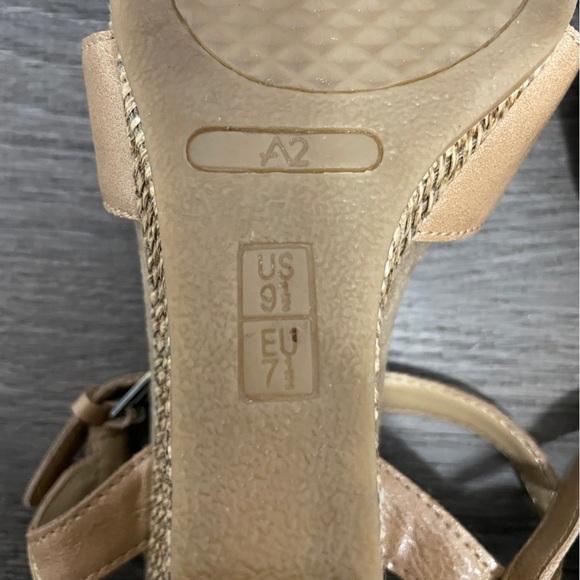 A2 by Aerosoles Brown Braided Wedge Sandal - Picture 7 of 11